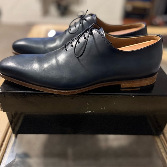 Magnanni “KIVI” Dress Derby Men's  Blue Oxfords 10M MINT! - Picture 3 of 12